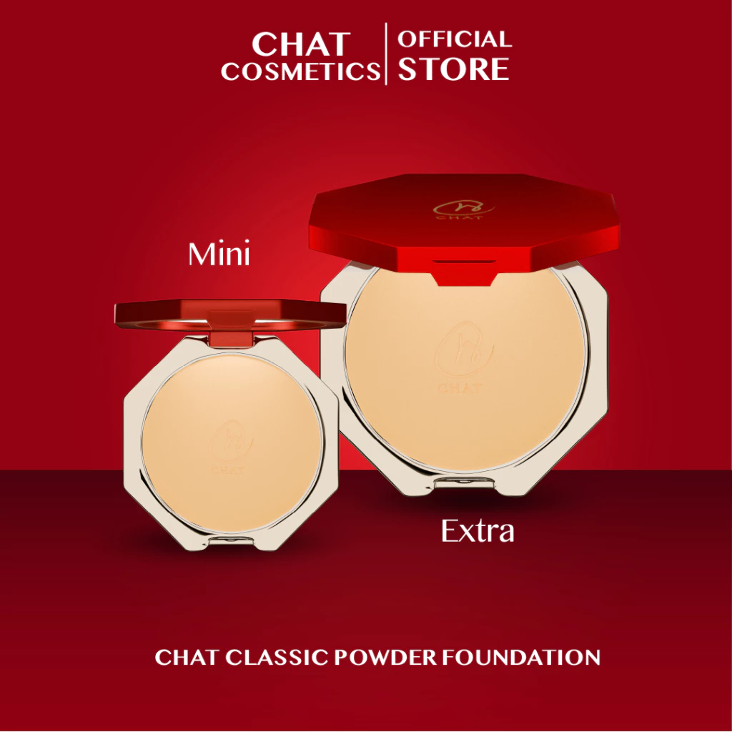 ฉัตร แป้งผสมรองพื้น คลาสสิค พาวเดอร์ ฟาวเดชั่น เอสพีเอฟ 30 CHAT Classic Powder Foundation SPF 30 PA++++