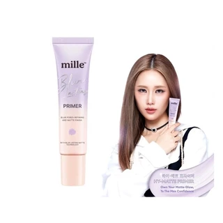 ** 1 หลอดม่วง ** Mille Primer BLUR LASTING PRIMER 8 g. มิลเล่ #ไพรเมอร์ม่วง ฟินิชแมทท์