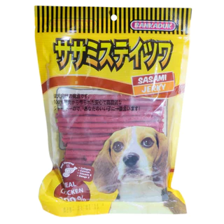 Sasami Jerky ขนมสุนัขซาซามิ เจอร์กี้ มีทั้งหมด 4รสชาติ ขนาดถุงละ 500กรัม