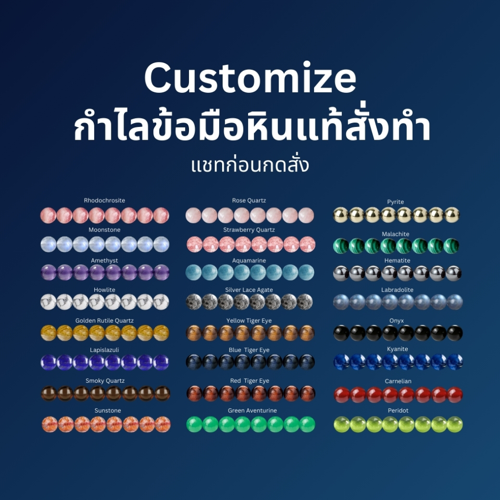 LUCYSUMMER กำไลข้อมือหิน Customize ”ออกแบบเองได้“ สั่งทำตามงบประมาณ ประเมินราคาในแชท