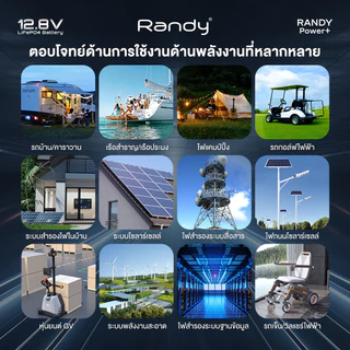 Randy&EVE Energy แบตเตอรี่LiFePO4 12.8V 50AH-300AH แบตเตอรี่ลิเธียมเกรดA ประกัน5ปีอายุการใช้งาน10ปี+