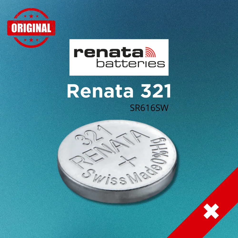 𝗚𝗤 𝘄𝗮𝘁𝗰𝗵 x 𝗥𝗘𝗡𝗔𝗧𝗔 321 / SR616SW ถ่านรีนาต้าจากสวิส ถ่านนาฬิกา 0% mecury Watches Battery 1.55V