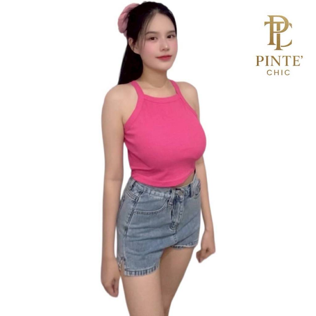 Pinte_Chic เสื้อกล้ามครอป Shein size M เสื้อกล้าม เสื้อครอป เสื้อผ้าผู้หญิงแฟชั่น PT-0001