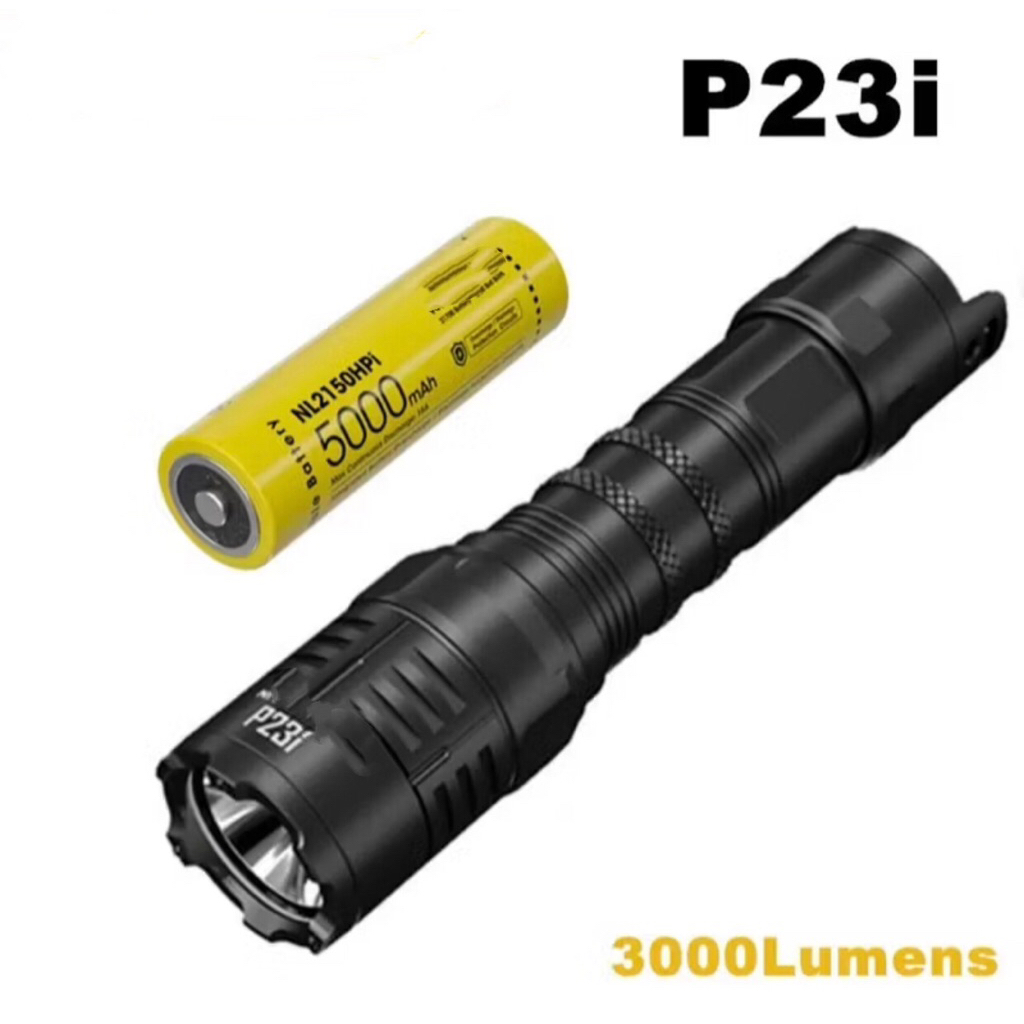 P23i 3000Lms USB ชาร์จไฟฉายที่มีประสิทธิภาพทหารยุทธวิธีไฟฉาย470M NL2150HPi
