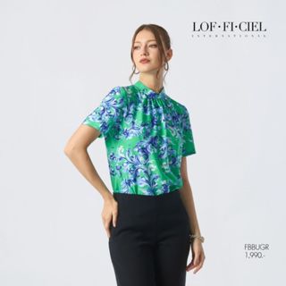 LOF-FI-CIEL Woman's blouse Ivy เสื้อผู้หญิง คอตั้งแขนสั้น สี…