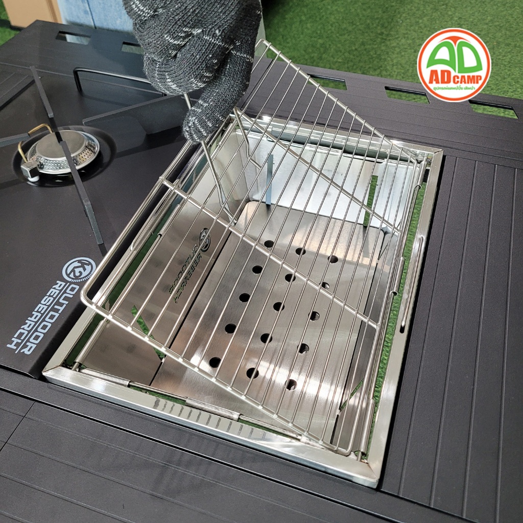 เตาปิ้งย่าง K2 IGT GRILL STOVE  เตาแคมป์ปิ้ง สแตนเลส SUS304  พับเก็บเร็ว ใช้กับโต๊ะ IGT ได้ - รูปที่ 4