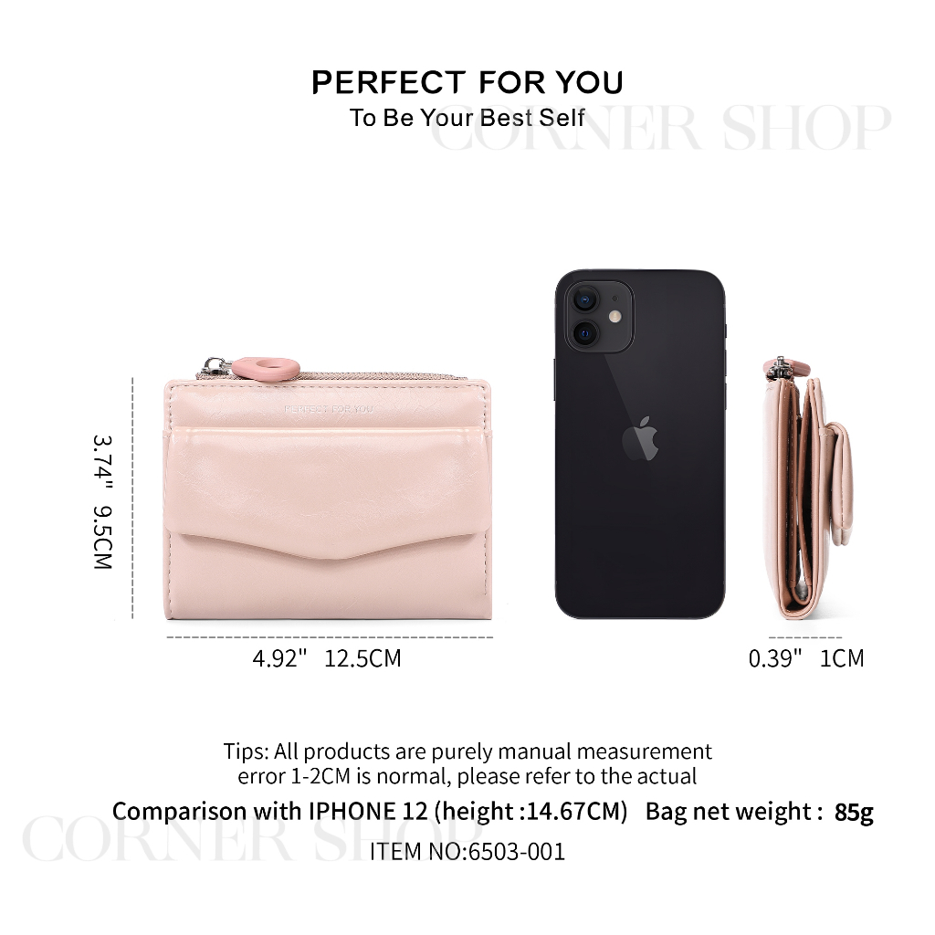 (6503-001)พร้อมส่งจากไทย| ครบ 99฿ ส่งฟรี ❤  กระเป๋าสตางค์ใบสั้น PERFECT FOR YOU สินค้าคุณภาพพรีเมี่ยม เหมาะสำหรับผู้หญิง - รูปที่ 2