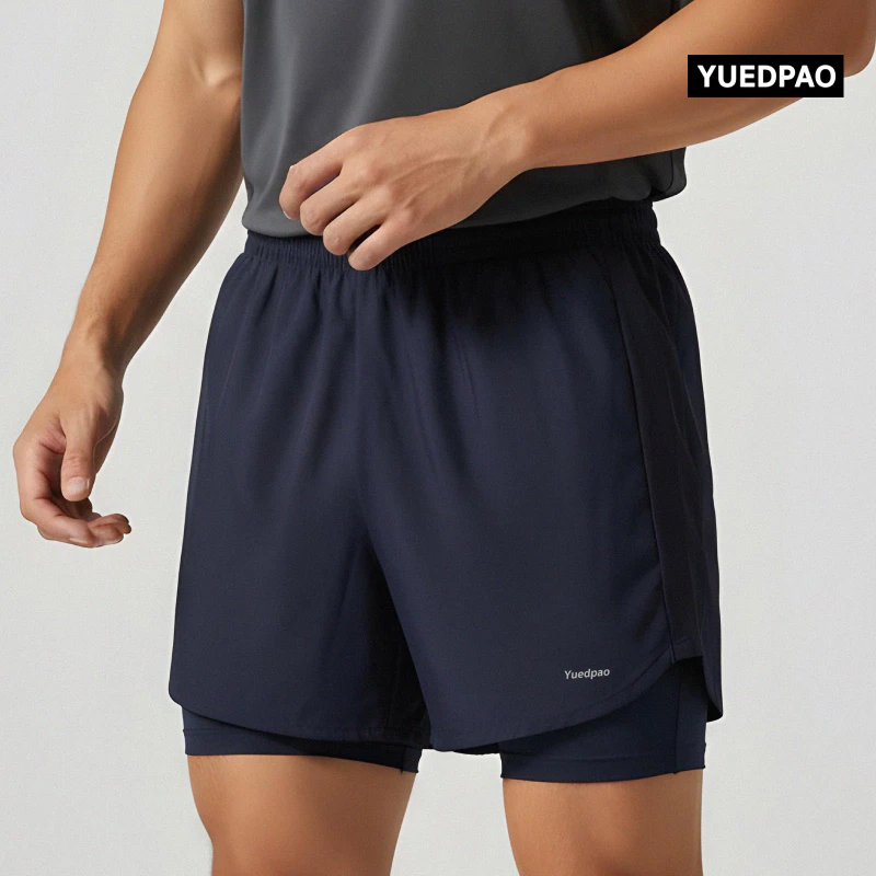 Yuedpao Sportswear - Running Shorts 2025 กางเกงออกกำลังกายขาสั้น กางเกงวิ่ง 2in1 มีซับใน พร้อมกระเป๋าด้านข้าง (5 สี) thumbnail 10