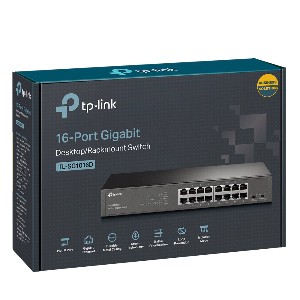 Tp-link 16-Port Gigabit Desktop/Rackmount Switch TL-SG1016D