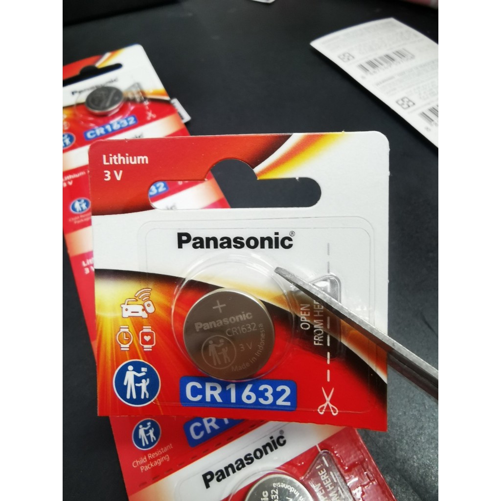 CR1632 ของแท้ Panasonic ถ่านกระดุม  แพคเกจใหม่ 1632 ถ่านรีโมทรถยนต์ ถ่านรีโมทรถ แบตกระดุม Button Bat