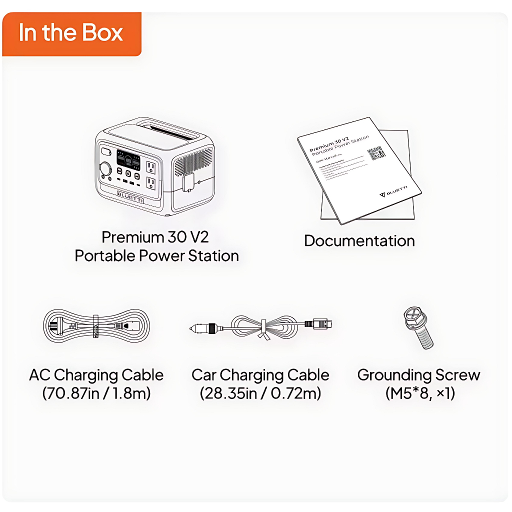 BLUETTI Premium 30 V2 สถานีพลังงานพกพา– พลังงานสำรองขนาดกะทัดรัดสำหรับใช้กลางแจ้งและที่บ้าน - รูปที่ 3