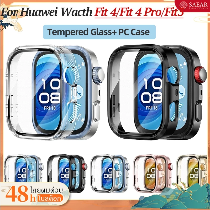 กรณี PC For HUAWEI Watch Fit 4/4 Pro อุปกรณ์ปกป้องหน้าจอ Hard Case Bumper Cover for Smartwatch Huawei Fit 4 Fit 3