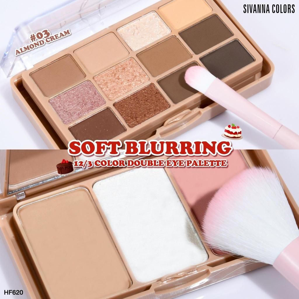 Sivanna Colors SOFT BLURRING 12/3 COLOR DOUBLE EYE PALETTE : HF620 | เมคอัพเซ็ต - 3
