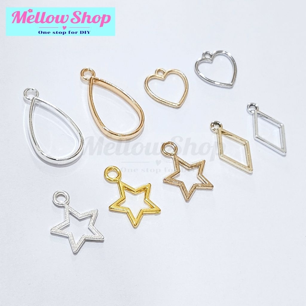 Mellow Shop DIY จี้ จี้กรอบ จี้โปร่ง กรอบเรซิ่น แบบต่างๆ มีหลายทรง สำหรับ เรซิ่น เครื่องประดับ V.2