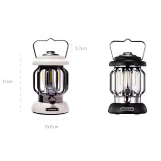 Vidalido โคมไฟ ตะเกียง Vintage LED ปรับแสงได้ 2 แบบ (ไฟขาว-ไฟส้ม) แบตอึด ใช้งานได้ถึง 36hr. (IPX4)
