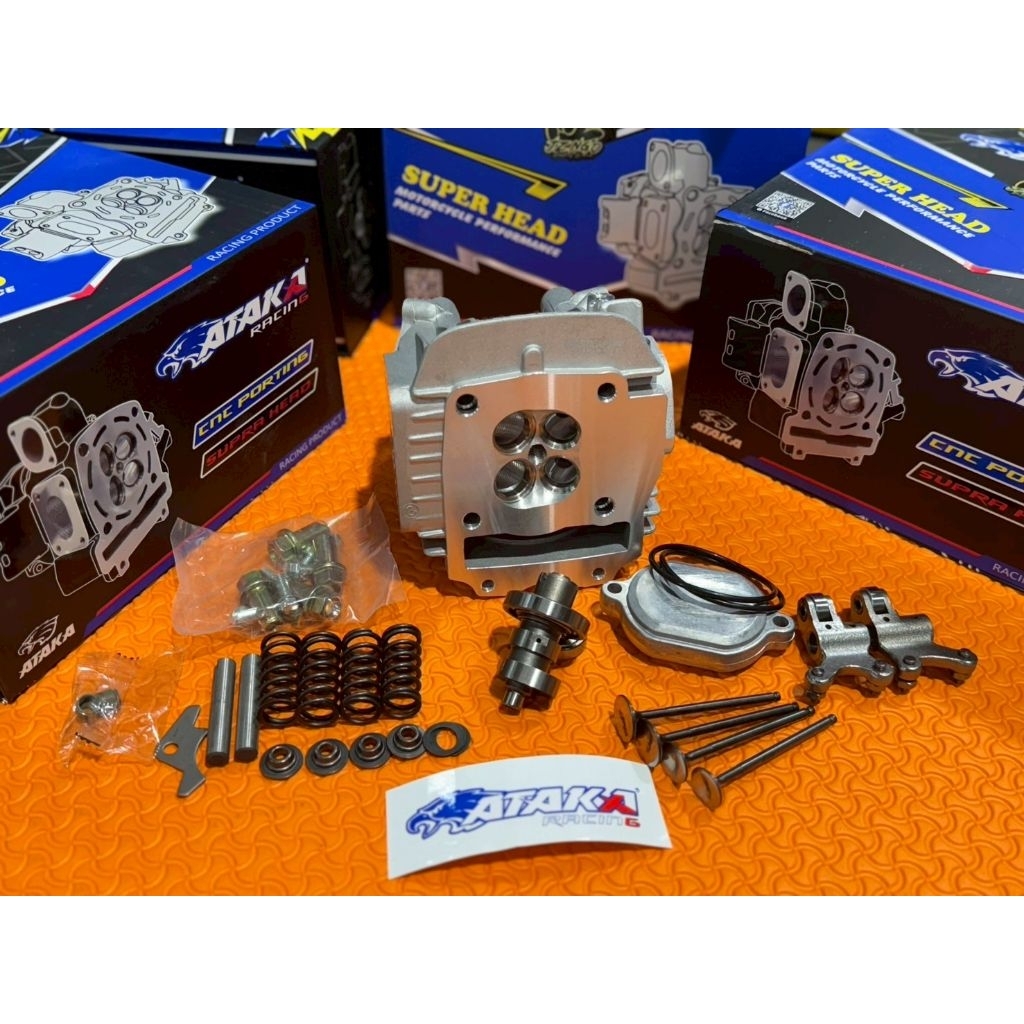 ชุดฝาสูบ ataka wave125  4 valve  >> 18/21   <อะไหล่ครบชุด>     #pnw