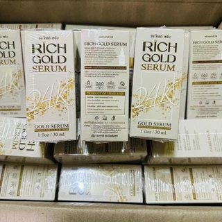 6 ขวด เซรั่ม ริช โกลด์ สิว ฝ้า กระ Rich gold serum b3 collagen acne freckle melasma 30ml