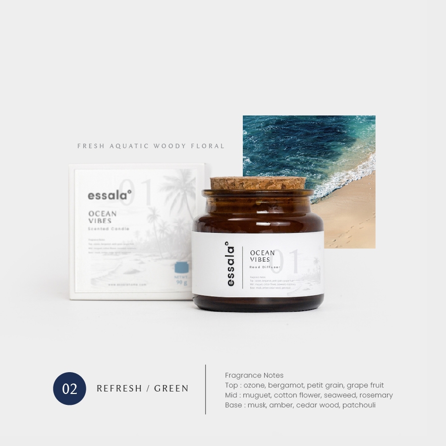 Essala Scented Soy Wax Candle เทียนหอมอโรม่า