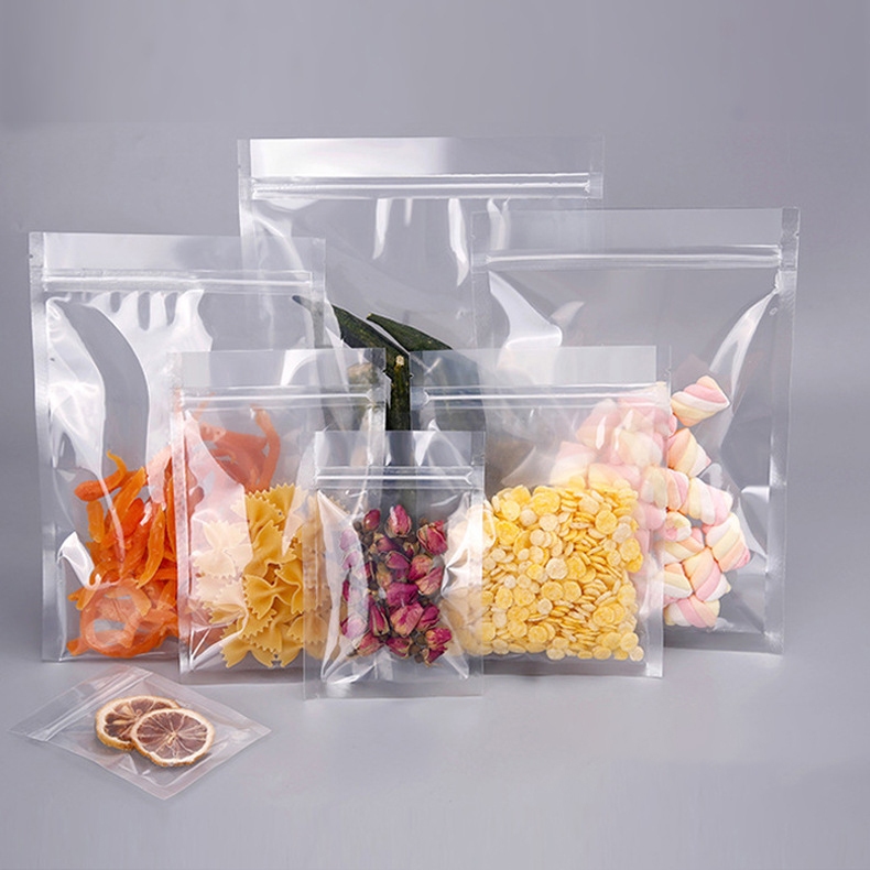 (แพ็ค 100 ใบ) (1/2) ถุงซิปก้นแบน พลาสติกใส #P683 ซองสำหรับบรรจุอาหาร ขนม ยา ถุงบรรจุภัณฑ์ขนาดเล็ก - รูปที่ 2