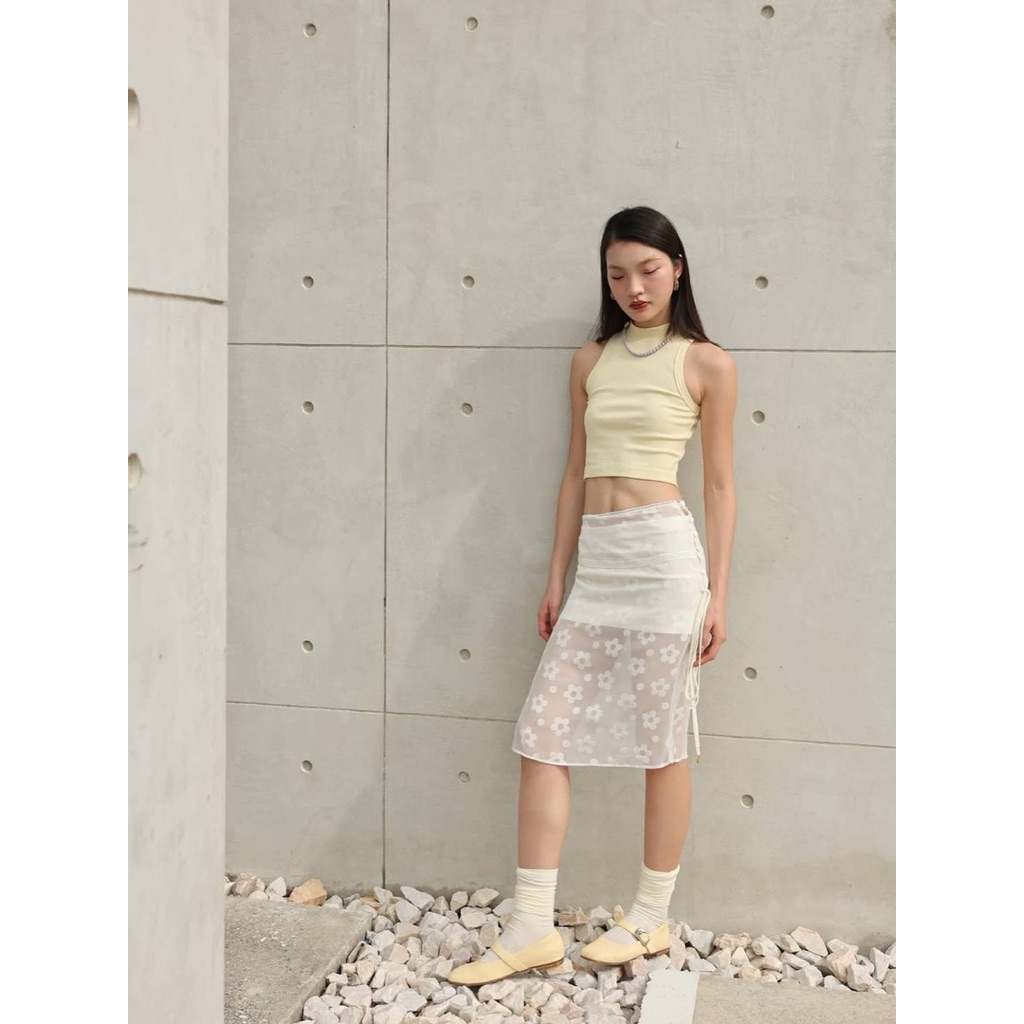 MIKA CHIFFON SKIRT กระโปรงซีทรูลายดอกไม้ - รูปที่ 2