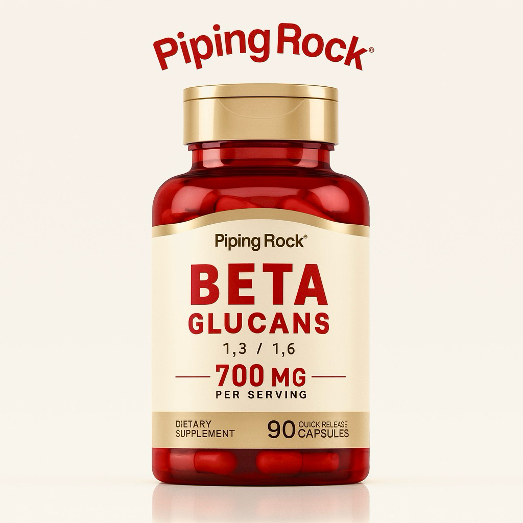 PipingRock Beta Glucan 1,3/1,6 700 mg. [per serving] (90Capsules) เบต้ากลูแคน