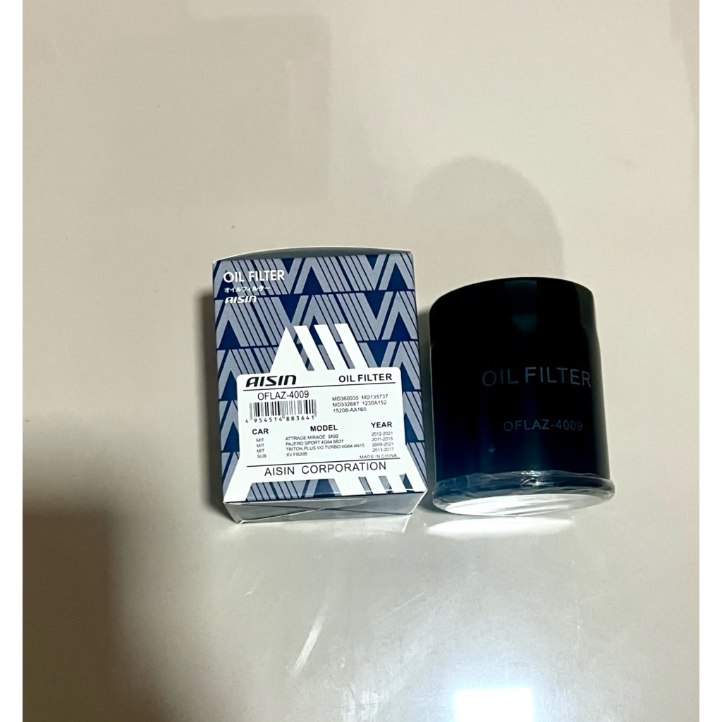กรองน้ำมันเครื่อง AISIN 4009 ใช้สำหรับรถ SUBARU XV, FORESTER [OFLAZ-4009]