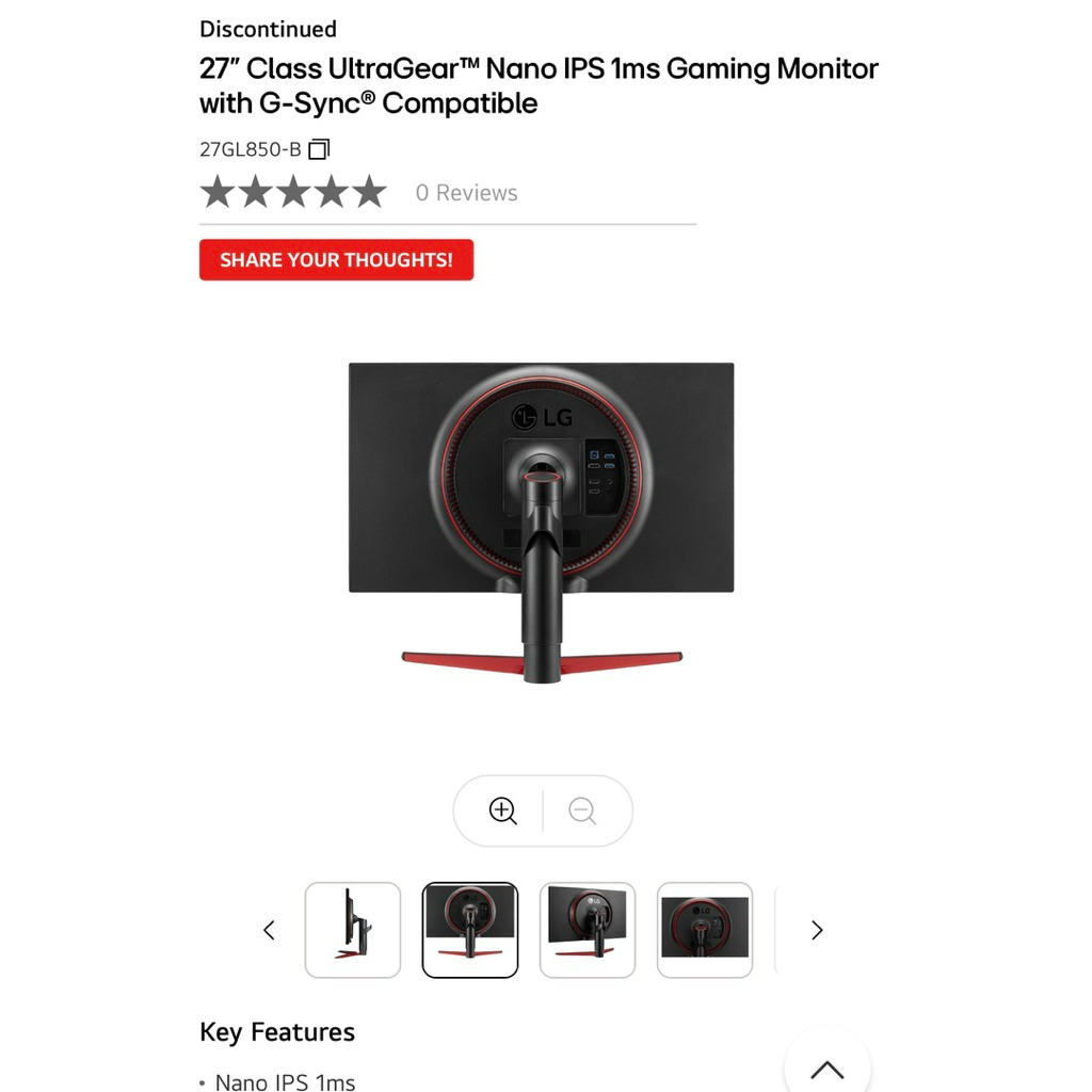 จอมือสองสภาพดีสำหรับคนชอบเล่นเกมส์ LG 32GK650G-B 32 Inch UltraGear™ QHD Gaming Monitor with G-SYNC™