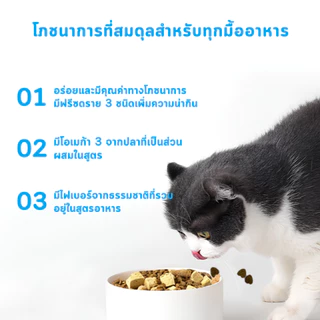 Mr.Vet อาหารแมว T1 1กก Chicken & Beef Premium อาหารแมวสําหรับ Digestiveon Improvement