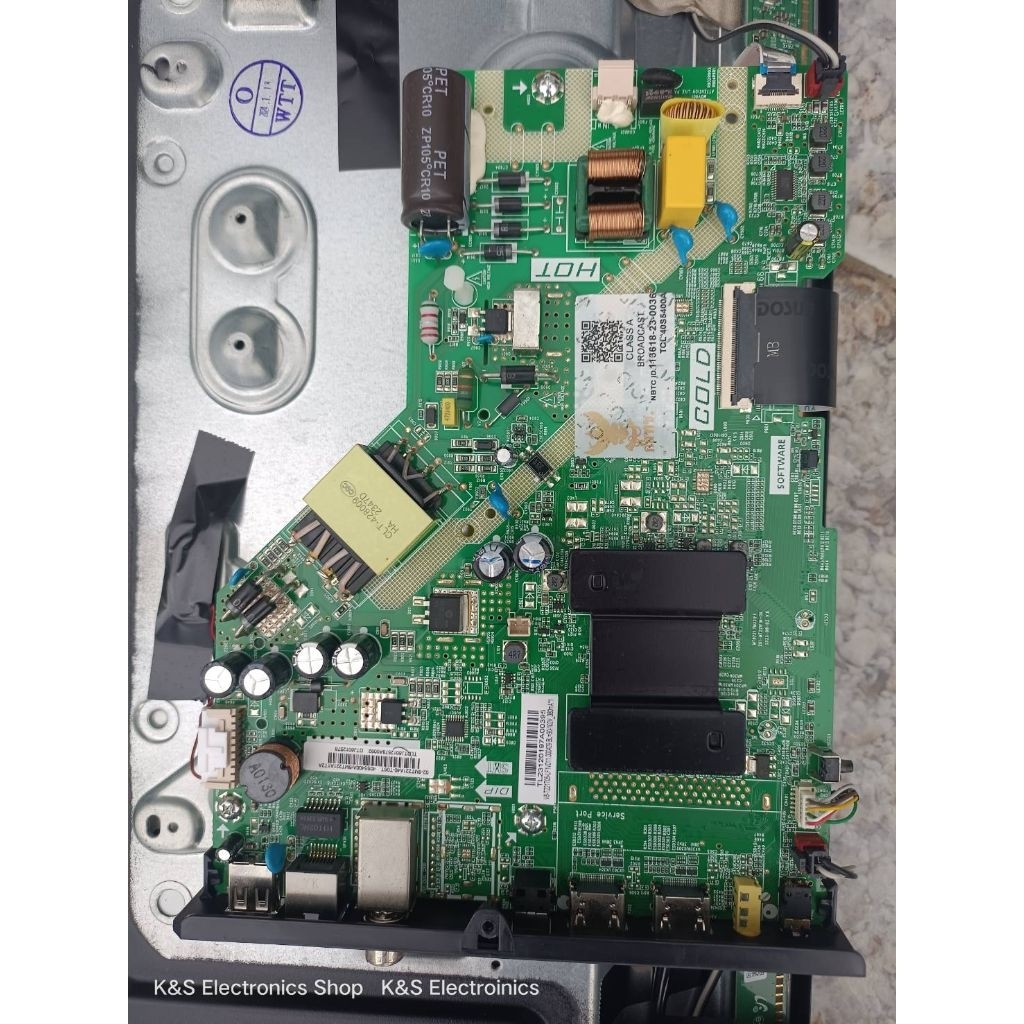 MAINBOARD TCL 40S5400A , 40L5GA (เมนบอร์ด ทีซีแอล) อะไหล่แท้/ของถอดมือสอง รับประกันสินค้า 30 วัน