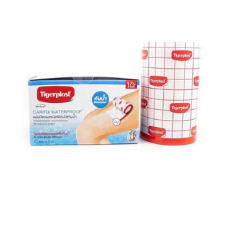 Tigerplast Carifix Waterproof ไทเกอร์พล๊าส แคริฟิกซ์ปิดแผลฟิล์มใส กันน้ำ 10cm x 1m จำนวน 1 ม้วน19956