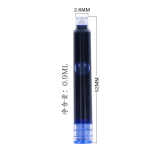 หมึกหลอด หลอด ขายส่ง 2.6/3.4mm ตลับหมึก นำ้หมึก สีดำ สีฟ้า สีแดง สำหรับปากกาหมึกซึม ไส้ปากกาหมึกซึม