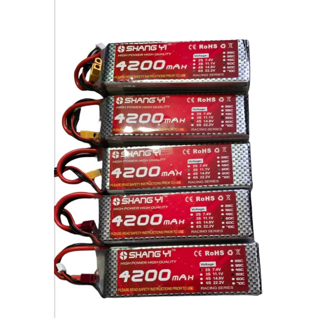 แบตลิโพ shang yi 4200mah 7.4v(2S) 11.1v(3s) 14.8v(4s) 22.2v(6s) 50C สำหรับ รถ เรือ เครื่องบิน