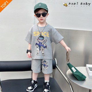 ชุดเด็กชาย 2 ชิ้น เสื้อยืดแขนสั้น+กางเกงขาสั้น ลายการ์ตูน เน…