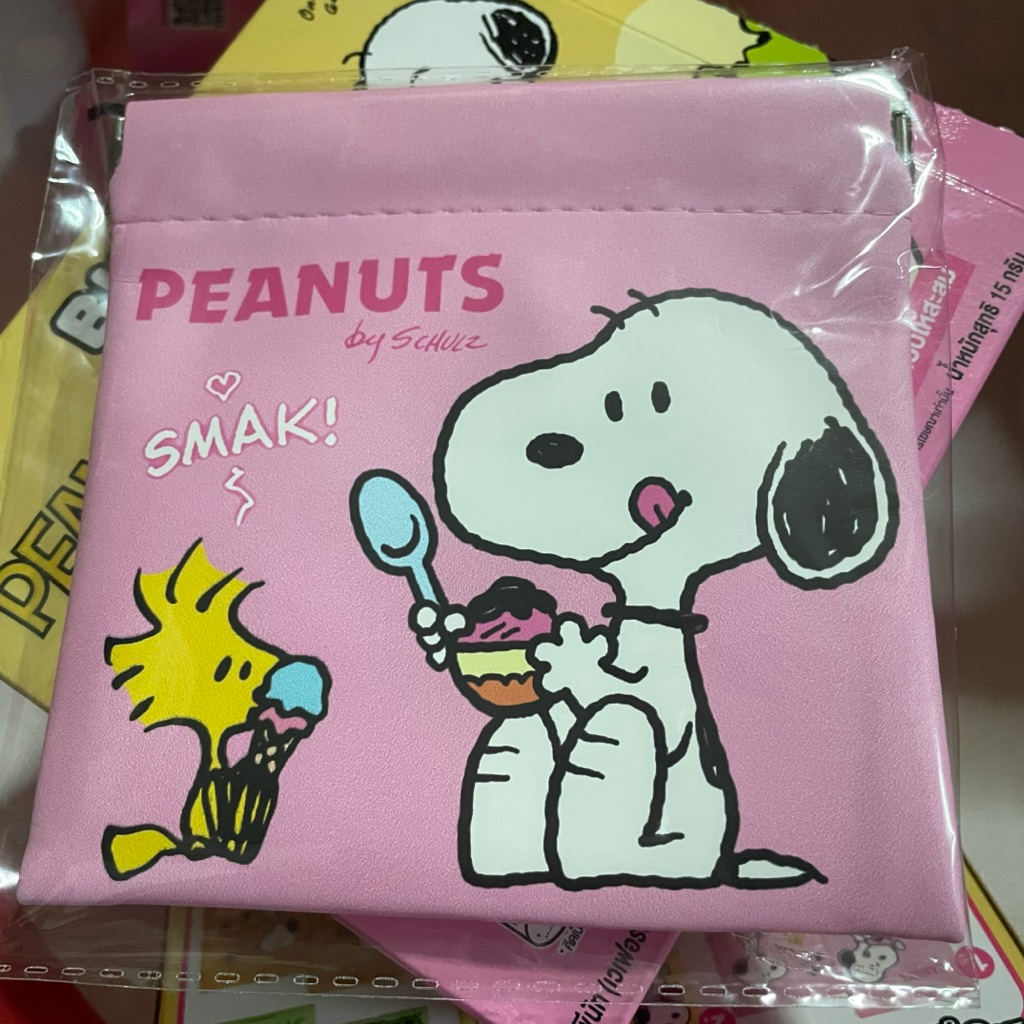 (พร้อมส่ง) กระเป๋าใส่เหรียญสนูปปี้ Snoopy 7-11 บิ๊กก้า Peanuts Wafer with Coin Purse