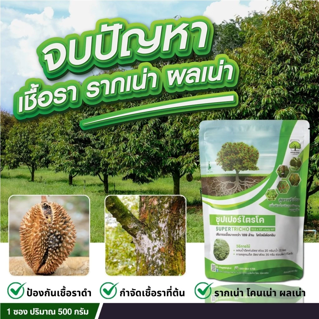 ซุปเปอร์ ไตรโคเดอร์ม่า 1 ซอง 500 กรัม ปลอดภัย 100% พร้อมส่ง ตรา เทพมงคล