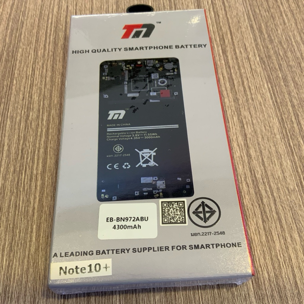 แบตเตอรี่ Tm thailand สำหรับรุ่น samsung not 10 plus วามจุ 4300mAh รับประกัน 1 ปี พร้อมชุดไขควง 1 ชุ