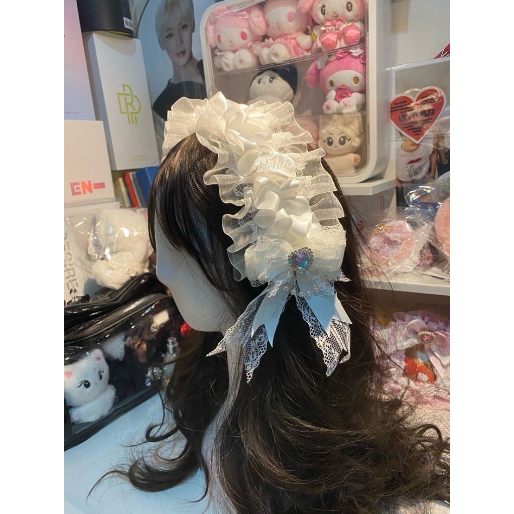 Headdress🎀ที่คาดผมโลลิต้าลูกไม้ มีหลายสี งานเเฮนด์เเมด ลูกค้าคัสตอมสีได้ค่ะ
