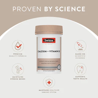 Swisse Calcium+Vitamin D แคลเซียม+วิตามิน ดี 150เม็ด EXP12/2028