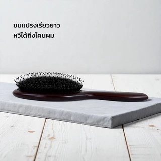 Cielvia หวีแปรงขนหมูป่า รุ่น Premium XL ดีไซน์เรียวยาว ขนหมูป่าเรียงแน่น คลายปมผม ปลายหวีทรงกลม ปลอดภัย ขนาดใหญ่ สะดวก