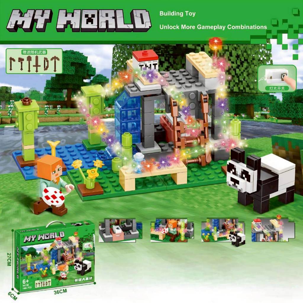 ตัวต่อ Minecraft ตัวค่ะ DIY 3ลาย เด็กสามารเลือกประกรอบได้ เสริมกิจกรรมเวลาว่าง ของสะสมลายที่เด็กๆชอบ