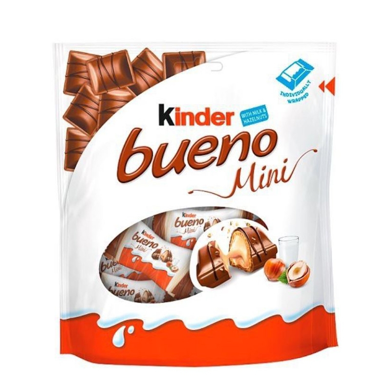 Kinder Bueno Mini Chocolate 108g 1 ถุง มี 18 ชิ้น สินค้าจากอีตาลี BBF.25/10/26