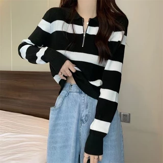 พร้อมส่งในไทย** เสื้อกันหนาวไหมพรมผ้าหนา มีซิปรูดด้านหน้า เสื้อแขนยาวใส่กันหนาว Y267