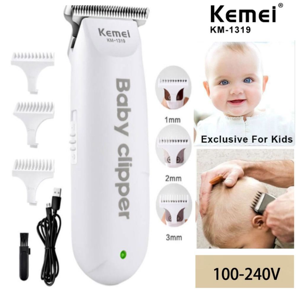 KM-1319 BABY Clipper เครื่องตัดผมเด็กแบบพกพา เครื่องตัดผมเด็กแบบชาร์จไฟได้ Baby Clipper