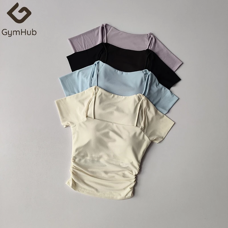 GYMHUB เสื้อโยคะแขนกุดมีบราในตัว - รูปที่ 1