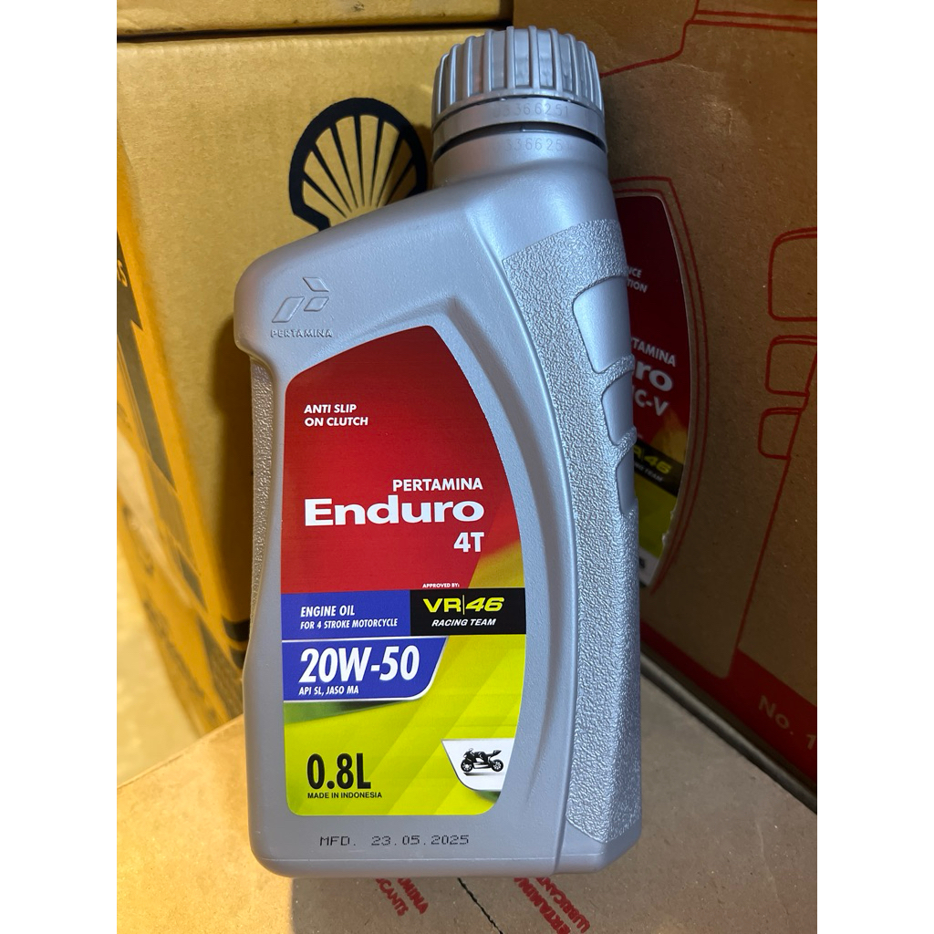 น้ำมันเครื่อง PERTAMINA ENDURO 4T 20w-50 API SL,JASO MA ขนาด 0.8 ลิตร