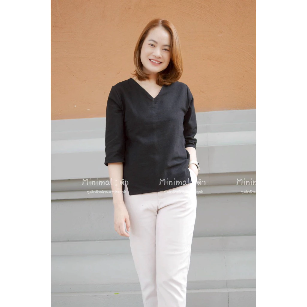เสื้อผ้าฝ้ายเมืองนุ่มละมุนผิว ทรงสบาย ใส่ Over size มินิมอล เกาหลี ญี่ปุ่น