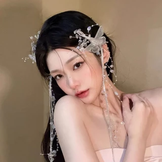 COD-ในไทย💖กิ๊บหนีบผม รูปผีเสื้อ2 ชิ้น คริสตัล แฟรี่ เครื่องประดับผมแฟชั่น สําหรับเจ้าสาวแต่งงานชุด