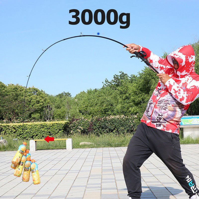 เบ็ดตกปลาครบชุด คันหมุนคาร์บอนไฟเบอร์ ความยาว 1.8 ม./2.1 ม. พร้อมล้อหมุน รอกโลหะ รอกหมุน 5.2:1 อะไหล่แกนม้วนลึกตื้น - รูปที่ 3