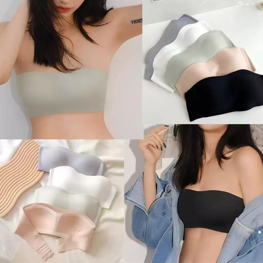 บราสุขภาพ เสื้อชั้นในไร้โครง สีพื้น เสื้อในเกาะอก ผู้หญิง SoftBra ฟองน้ำบาง เนื้อผ้านิ่ม สวมใส่สบาย