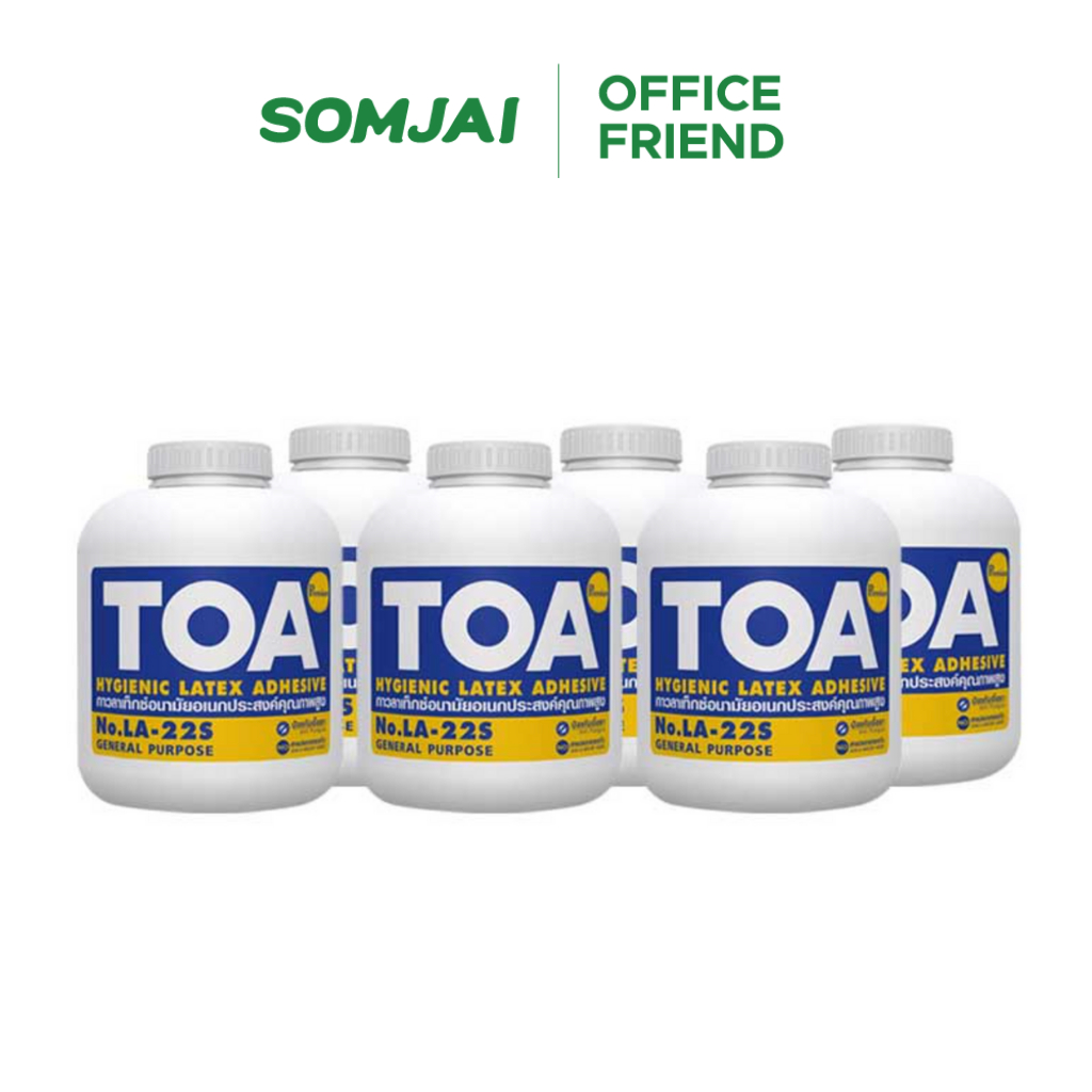 [ยกกล่อง] TOA กาวลาเท็กซ์ รุ่น LA22S ขนาด 32 ออนซ์ จำนวน 6 ขวด